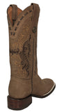 Womens Dallas Brown 2 Western Boots Leather - Square Toe