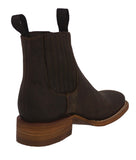 Mens #770 Dark Brown Chelsea Cowboy Boots Leather - Square Toe