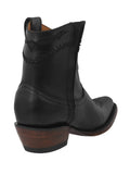 Womens Dixie Black Western Ankle Boots Leather - Snip Toe