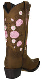 Womens Rosaura Honey Brown Western Boots Leather - Snip Toe