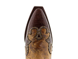 Womens Katy Baby Sand Cowboy Boots Leather - Snip Toe