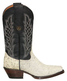 Womens Ranger Black Cowboy Boots Cow Hair Leather - Snip Toe