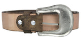 Rustic Brown #215 Western Belt Embroidered Leather - Removable Buckle