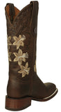Womens Annie Brown Western Boots Leather - Square Toe