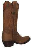 Womens Jane Cognac Western Boots Leather - Snip Toe