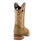 Womens Jesse Sand Western Cowboy Boots Leather - Square Toe