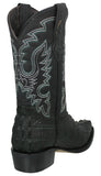 Mens #130 Green Cowboy Boots Crocodile Tail Print - J Toe