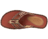 Men's Open Toe Mexican Huaraches Chedron Studded Embroided Design