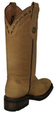 Womens Cassidy Honey Brown Western Boots Leather Rubber Sole - Square Toe