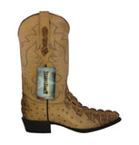 Mens #150 Sand Crocodile & Ostrich Print Leather Cowboy Boots - J Toe