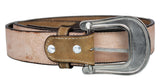 Honey Brown #350 Western Belt Overlay Leather - Removable Buckle