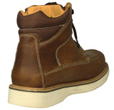 Mens 650RA Light Brown Work Boots Leather Lace Up - Soft Toe