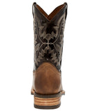 Kids Toddler Western Cowboy Boots Pull On Square Toe Brown - #193