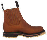 Mens Tan Leather Work Boots Soft Toe Shock Absorbing - #023SA