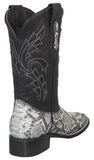 Mens #182 Natural Cowboy Boots Snake Print Leather - Square Toe