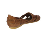 Womens #110 Light Brown Authentic Mexican Huaraches - Closed Toe