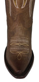 Womens Twins Brown Western Boots Leather - Snip Toe