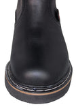 Mens #700RA Black Work Boots Leather Pull On - Soft Toe