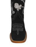 Womens Jatziry Black Western Boots Leather - Square Toe