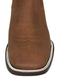Mens #510 Cognac Chelsea Ankle Boots Leather - Square Toe