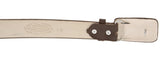 Brown Western Cowboy Belt Solid Grain Leather - Rodeo Buckle