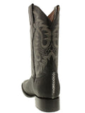 Mens Black Stingray Row Stone Print Leather Cowboy Boots Square Toe - #205