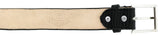 Black Western Belt Iguana Print Leather - Silver Buckle