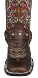 Womens Abigail Brown Western Boots Leather - Square Toe