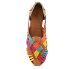 Womens #F106 Rainbow Authentic Mexican Huaraches - Closed Toe