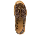 Mens Light Brown Authentic Mexican Huarache Leather Sandals Open Toe - Pachuco