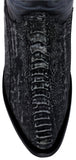 Men's Gray Genuine Ostrich Leg Skin Cowboy Boots J Toe