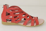 Womens #202 Red Authentic Mexican Huaraches - Open Toe