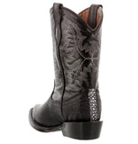 Kids Toddler Black Western Boots Stingray Print J Toe - #205