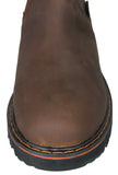 Mens 100TR Brown Work Boots Leather Pull On - Soft Toe