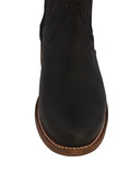 Mens #150 Black Chelsea Cowboy Boots Leather - Round Toe