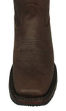 Womens Cassidy Brown Western Boots Leather Rubber Sole - Square Toe