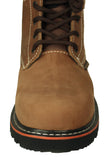 Mens 600TR Light Brown Work Boots Leather Lace Up - Soft Toe