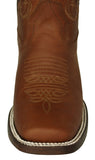 Womens Dallas Cognac Western Boots Leather - Square Toe
