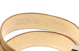 Light Brown Western Cowboy Leather Belt Navajo Concho - Silver Buckle