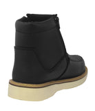 Mens 300RA Black Work Boots Leather Zipper - Soft Toe