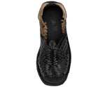 Mens Pachuco Black Authentic Mexican Huaraches - Open Toe
