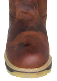 Mens 710SA Cognac Work Boots Leather Pull On - Soft Toe