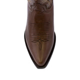 Mens Brown Cowboy Boots Western Wear Solid Leather J Toe