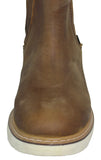 Mens #100RA Brown Work Boots Leather Elastic Gusset  - Soft Toe