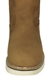 Mens 710RA Light Brown Work Boots Leather Pull On - Soft Toe