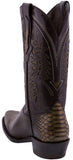 Mens Rustic Sand Snake Print Leather Cowboy Boots - Snip Toe