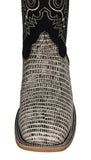 Mens Natural Cowboy Boots Teju Lizard Leather - Square Toe