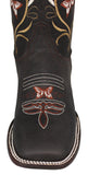 Womens Daisy Brown Cowboy Boots Leather - Square Toe