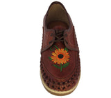Womens 91 Authentic Huaraches Leather Sandals Lace Up Cognac Brown