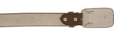 Light Brown Western Cowboy Belt Solid Grain Leather - Rodeo Buckle